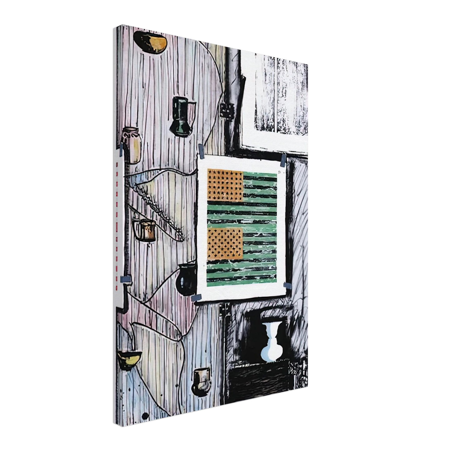 Jasper Johns - VENTRILOQUIST ULAE 235 Canvas - 70x100 cm / 28x40 inches-canvas