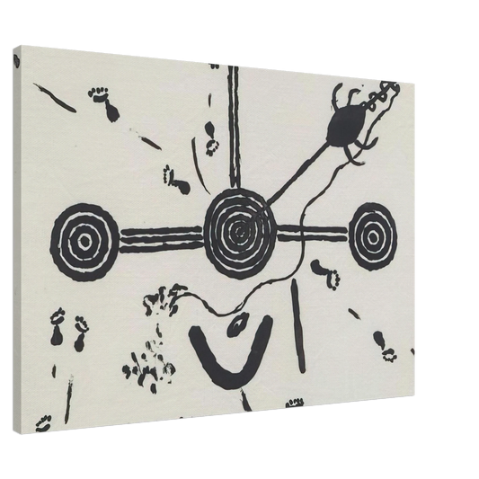 Clifford Possum Tjapaltjarri - NGARLU LOVE STORY - 1994 Canvas - 20x30 cm / 8x12 inches-canvas