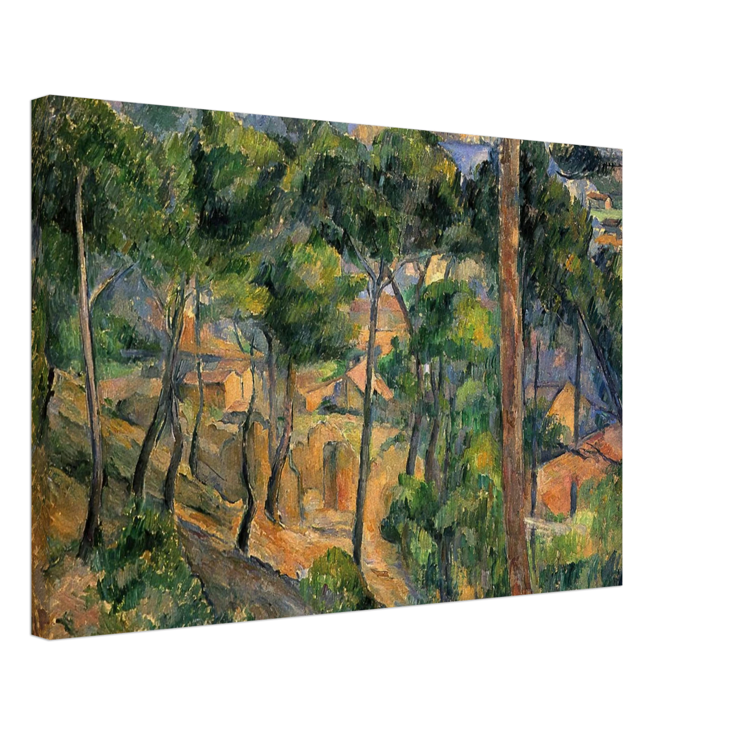Paul Cezanne - L'Estaque View Through The Pines Canvas - 70x100 cm / 28x40 inches-canvas