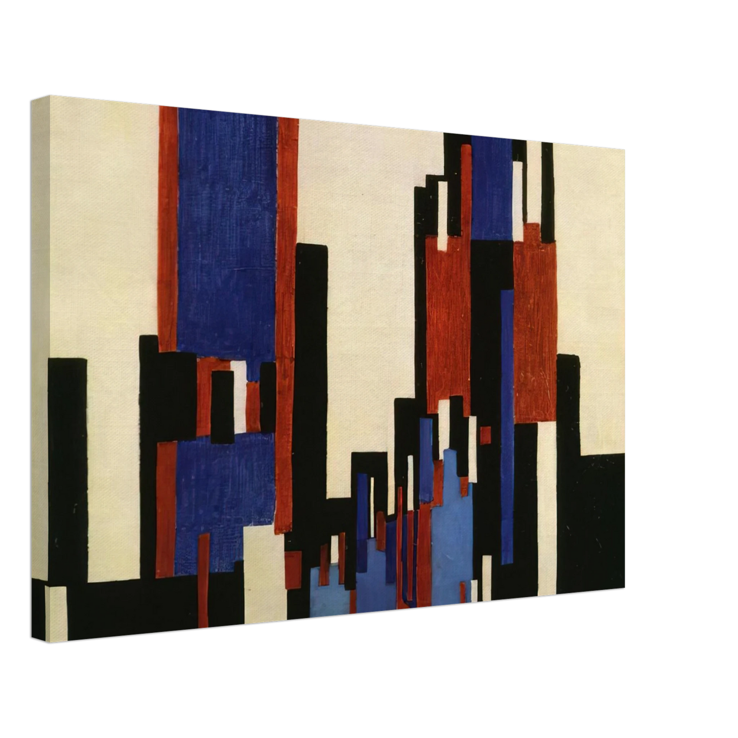 Frantisek Kupka - Vertical Plains Blue and Red Canvas - 40x60 cm / 16x24 inches-canvas