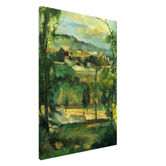 Paul Cezanne - Village behind Trees Canvas - 20x30 cm / 8x12 inches-canvas