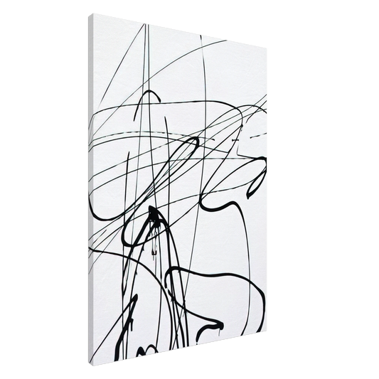 Hans Hartung - Untitled T1989-A3 - 1989 Canvas - 20x30 cm / 8x12 inches-canvas