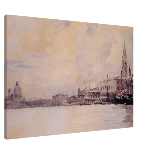 John Singer Sargent - The Entrance to the Grand Canal, Venice Canvas - 20x30 cm / 8x12 inches-canvas