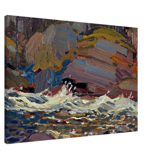 Tom Thomson - SWIFT WATER 1916 Canvas - 20x30 cm / 8x12 inches-canvas