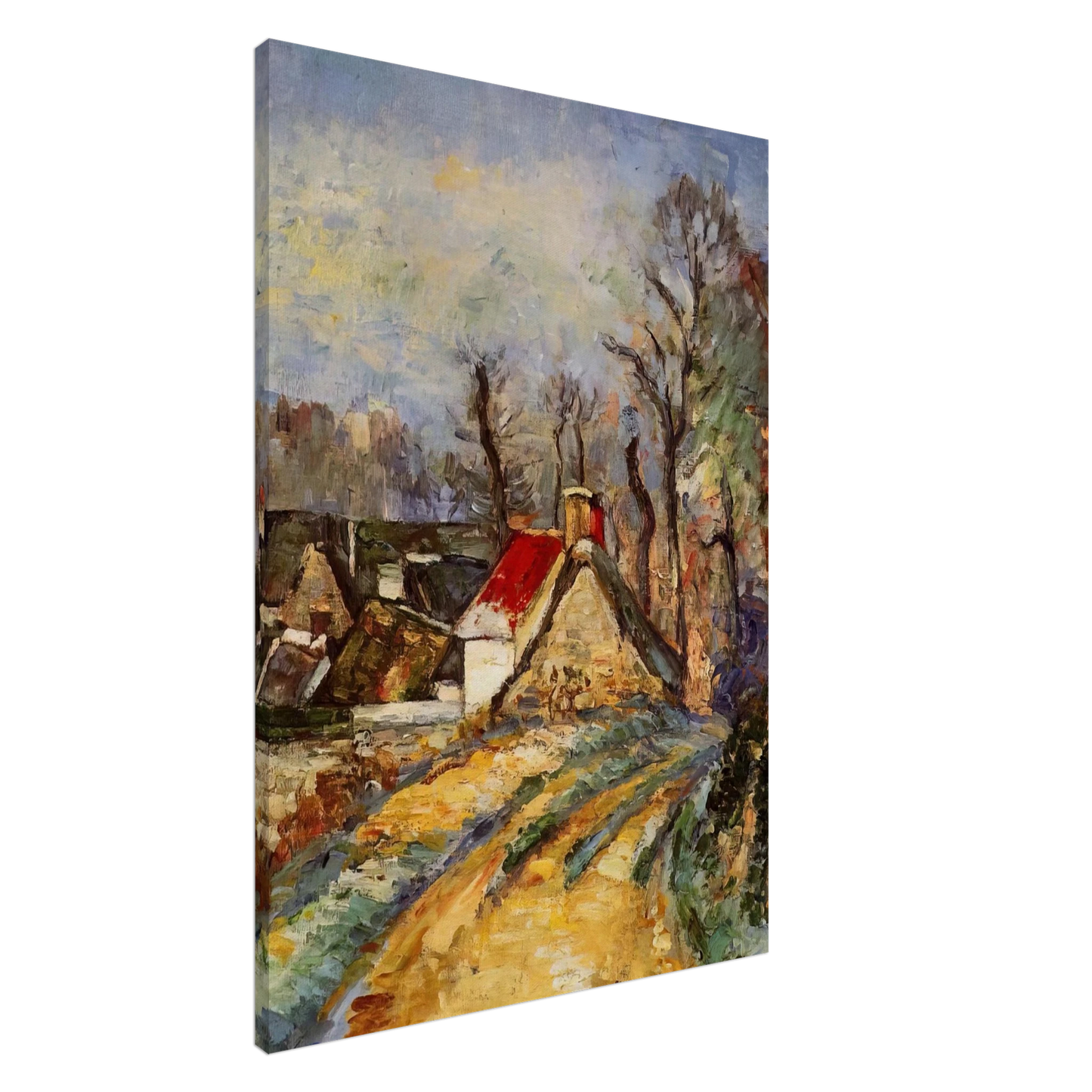 Paul Cezanne - The Turn in the Road at Auvers Canvas - 20x30 cm / 8x12 inches-canvas