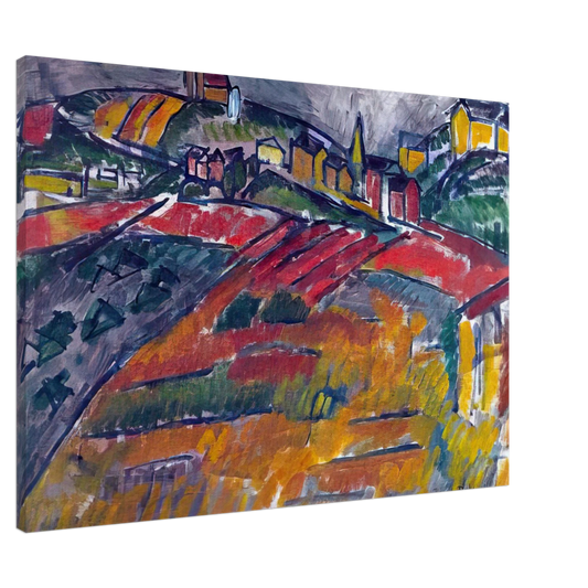 Raoul Dufy - LANDSCAPE WITH RED AND YELLOW Canvas - 20x30 cm / 8x12 inches-canvas