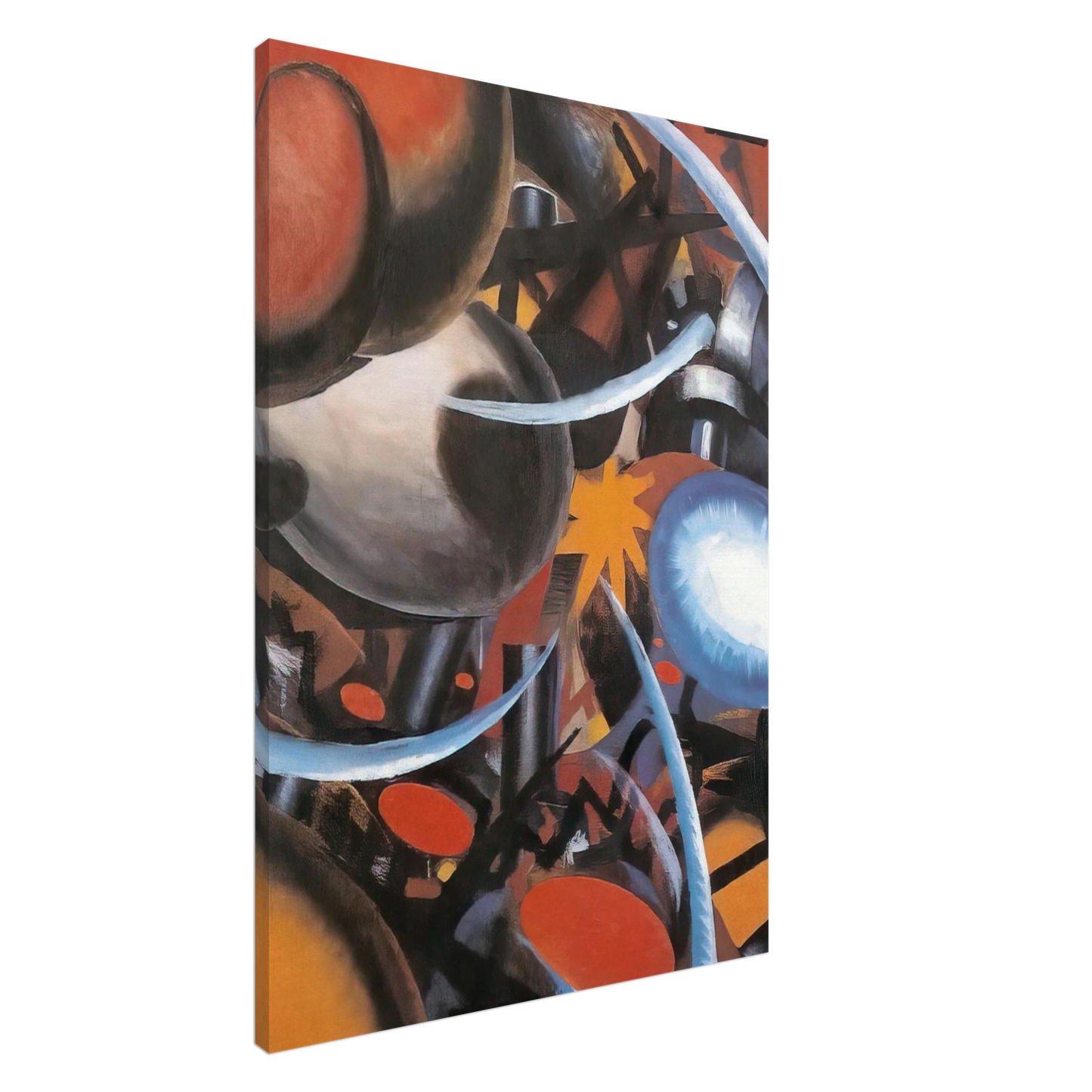 Julius Evola - Fucina, studio di rumori - 1918 Canvas - 20x30 cm / 8x12 inches-canvas