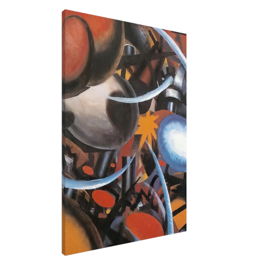 Julius Evola - Fucina, studio di rumori - 1918 Canvas - 20x30 cm / 8x12 inches-canvas