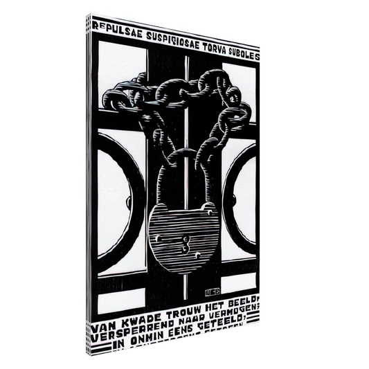 MC Escher - PADLOCK Canvas - 20x30 cm / 8x12 inches-canvas