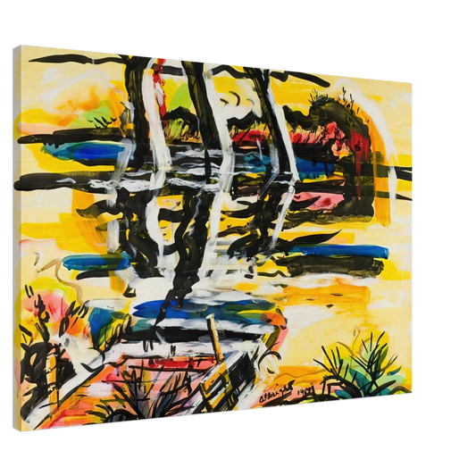 Ivan Albright - THREE TREES GEORGIA 1969 Canvas - 20x30 cm / 8x12 inches-canvas