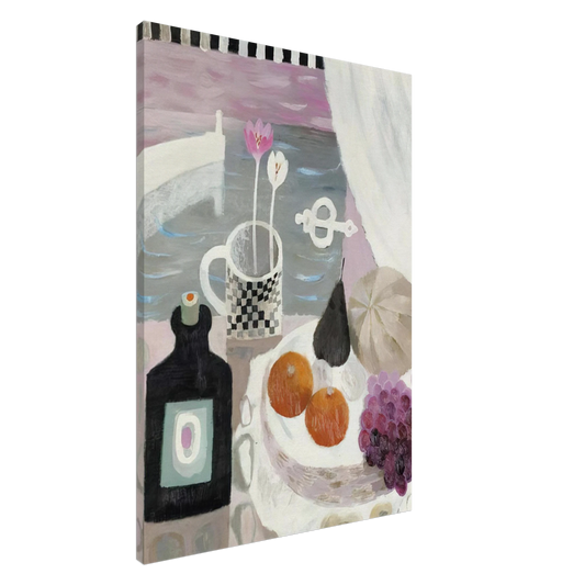 Wall artMary Fedden - The Checked Mug - 1986 Canvas - 20x30 cm / 8x12 inches-canvas