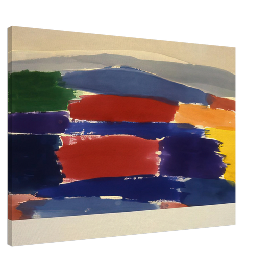 Ronnie Landfield - Village In The Moon - 1985 Canvas - 20x30 cm / 8x12 inches-canvas