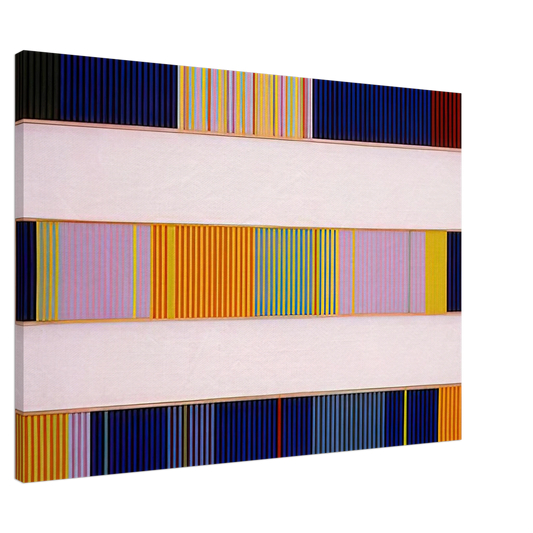 Gene Davis - Triple Jump - 1962 Canvas - 20x30 cm / 8x12 inches-canvas