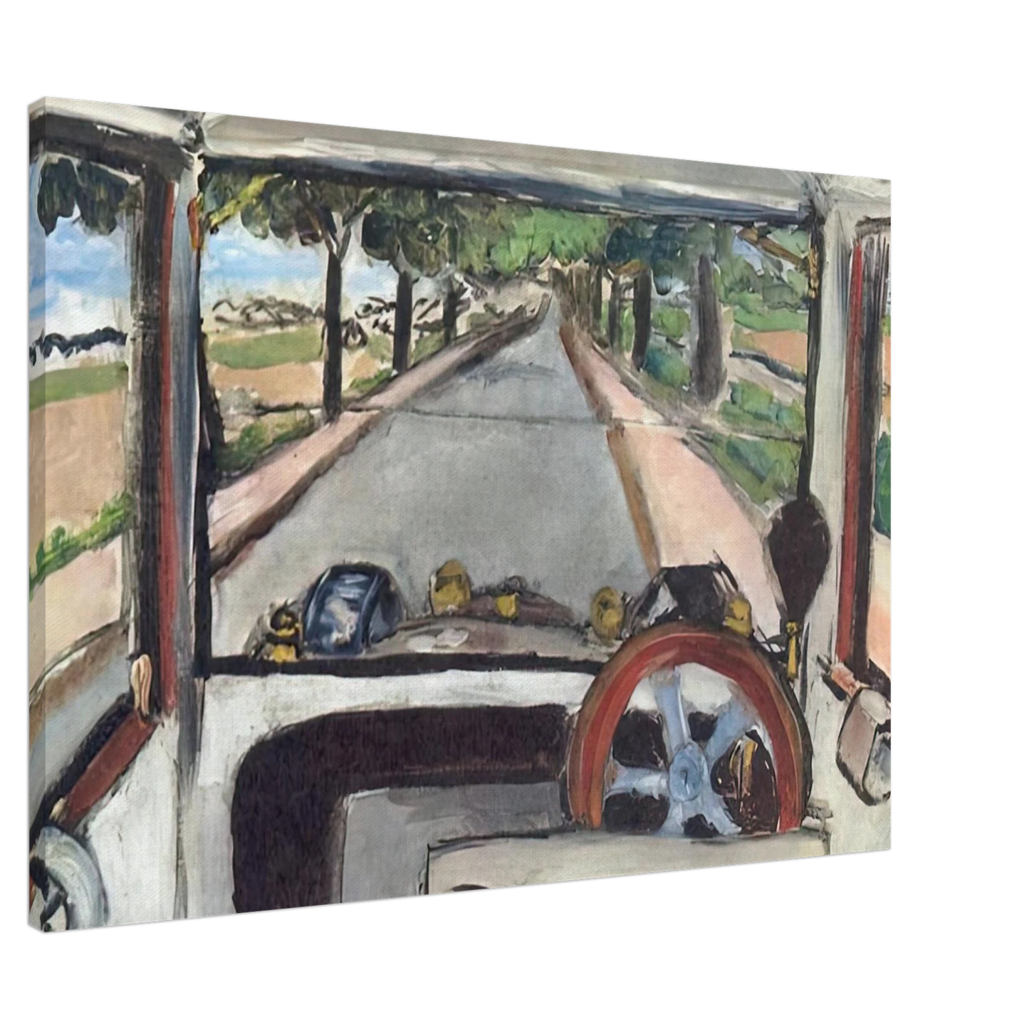 Henri Matisse - THE WINDSHIELD 1917 0 Canvas - 20x30 cm / 8x12 inches-canvas