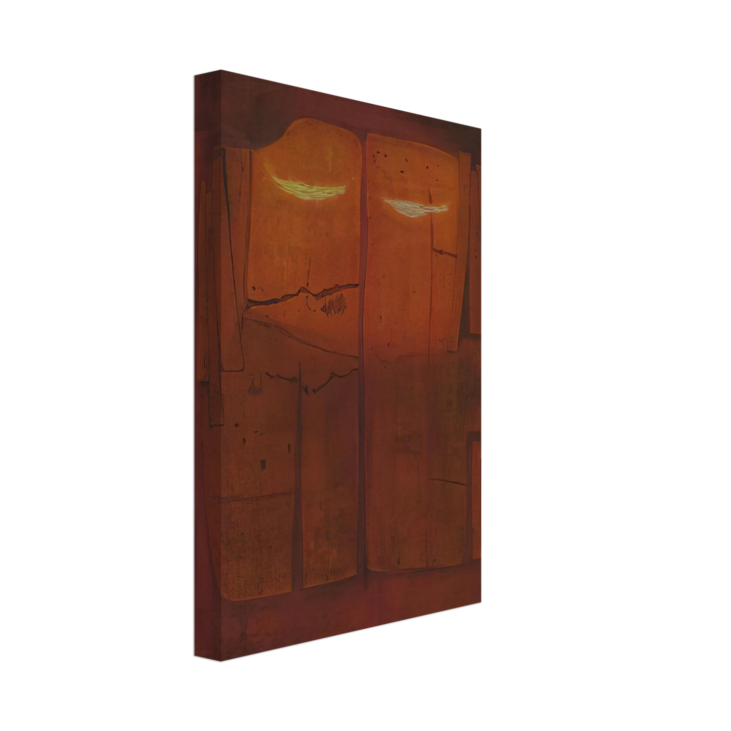 Hiroyuki Tajima - Two Exiles - 1972 Canvas - 70x100 cm / 28x40 inches-canvas