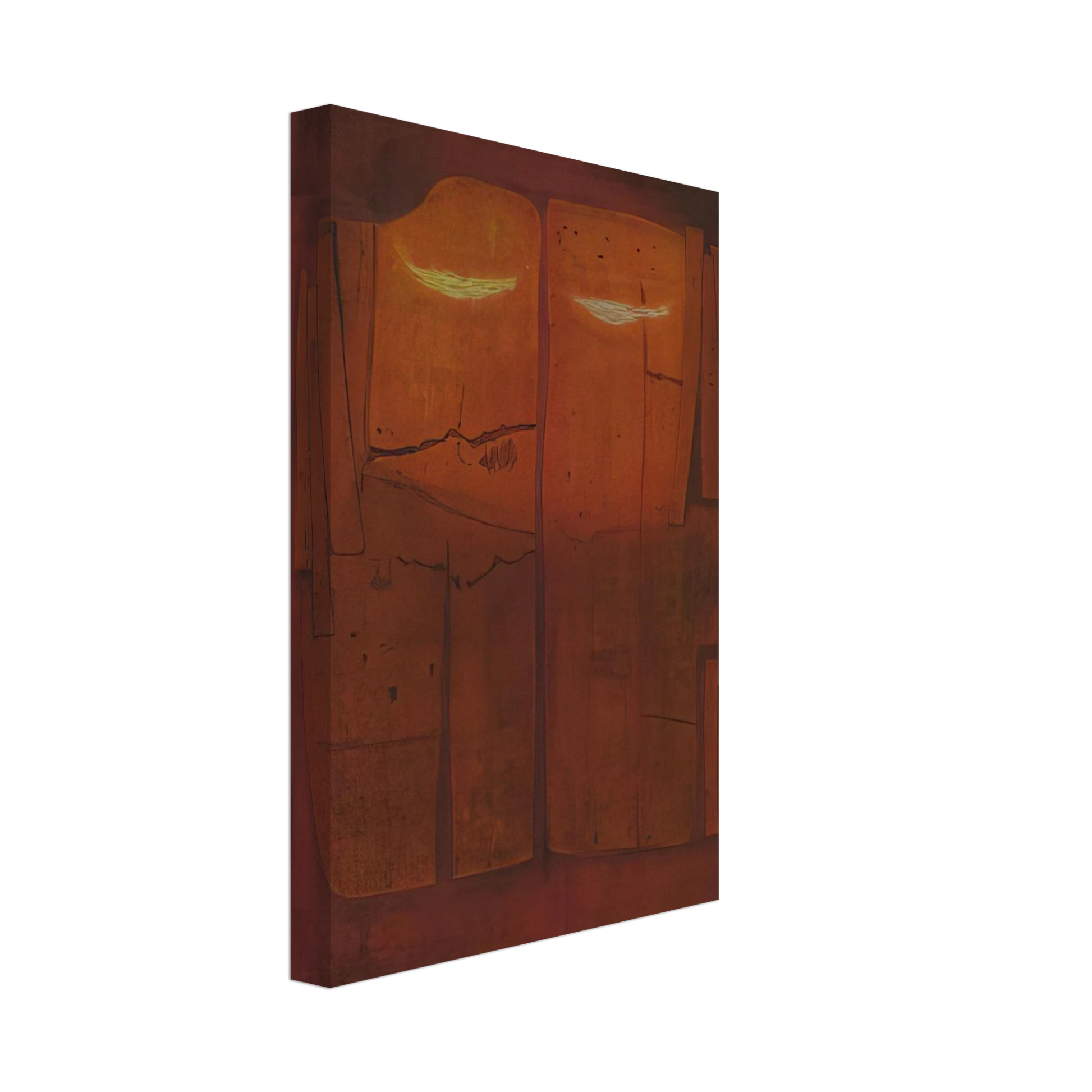 Hiroyuki Tajima - Two Exiles - 1972 Canvas - 70x100 cm / 28x40 inches-canvas