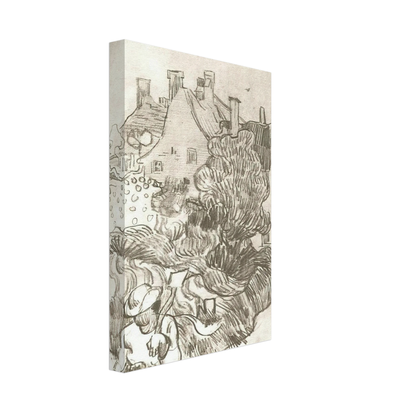 Vincent van Gogh - A House at Auvers Canvas - 40x60 cm / 16x24 inches-canvas