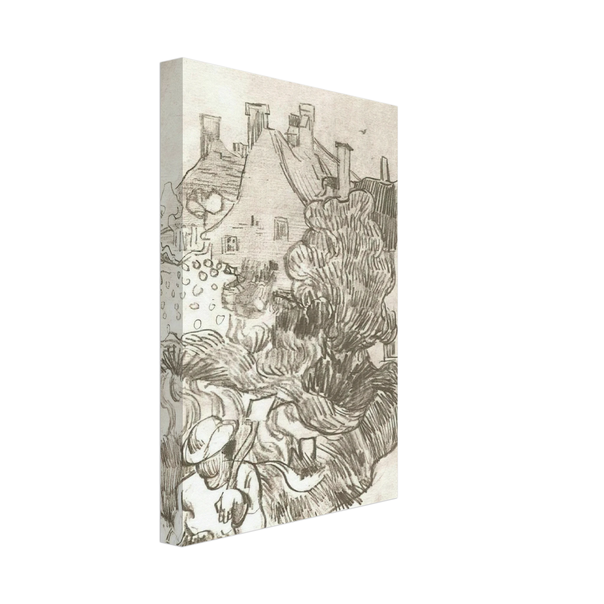 Vincent van Gogh - A House at Auvers Canvas - 40x60 cm / 16x24 inches-canvas