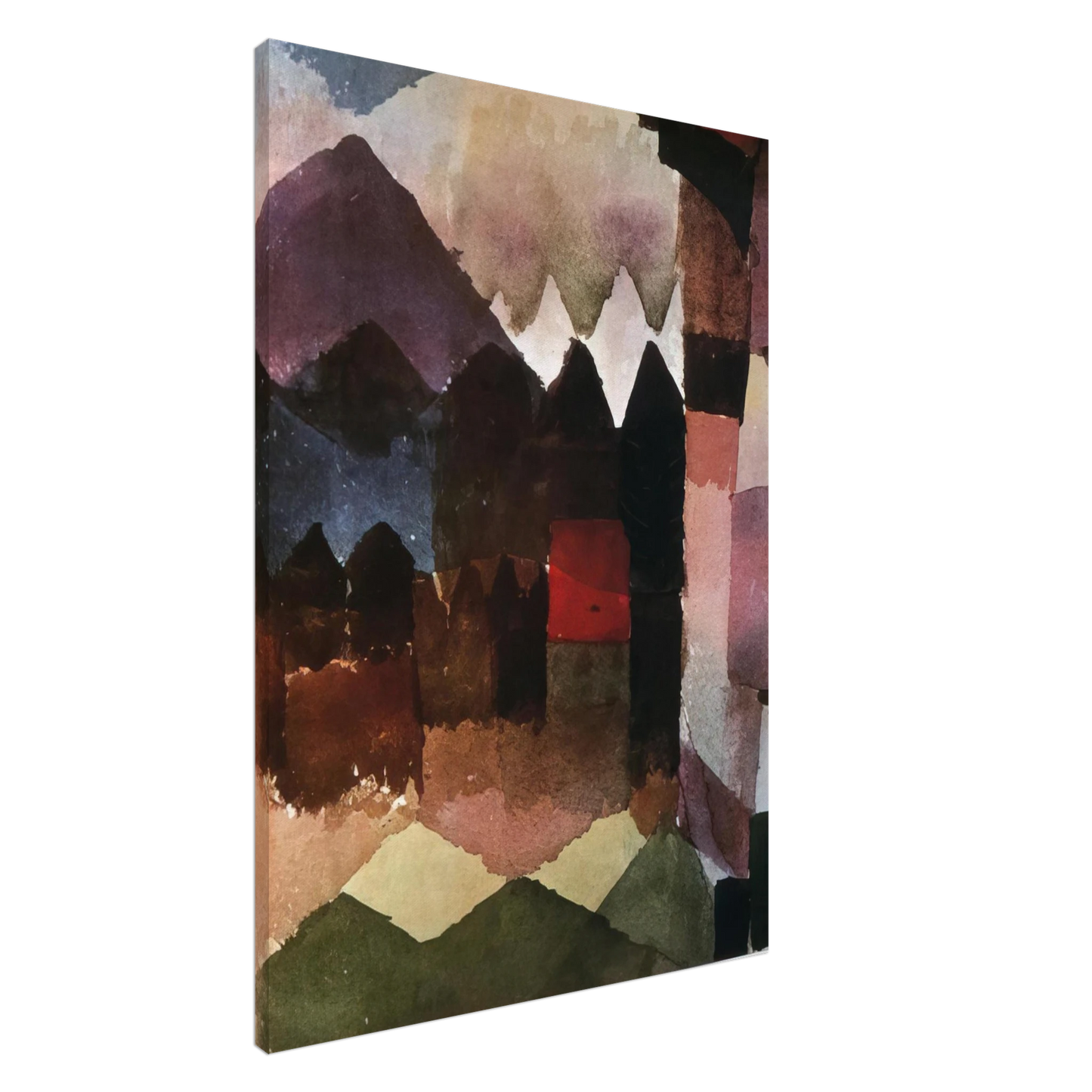 Paul Klee - HAIRDRYER IN MARC S GARDEN 1915 Canvas - 20x30 cm / 8x12 inches-canvas