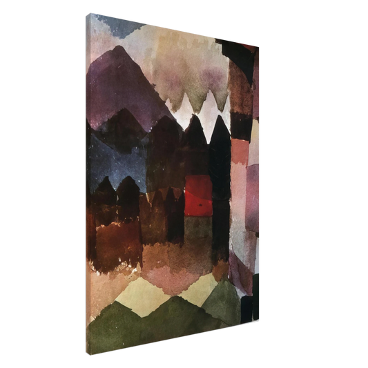 Paul Klee - HAIRDRYER IN MARC S GARDEN 1915 Canvas - 20x30 cm / 8x12 inches-canvas