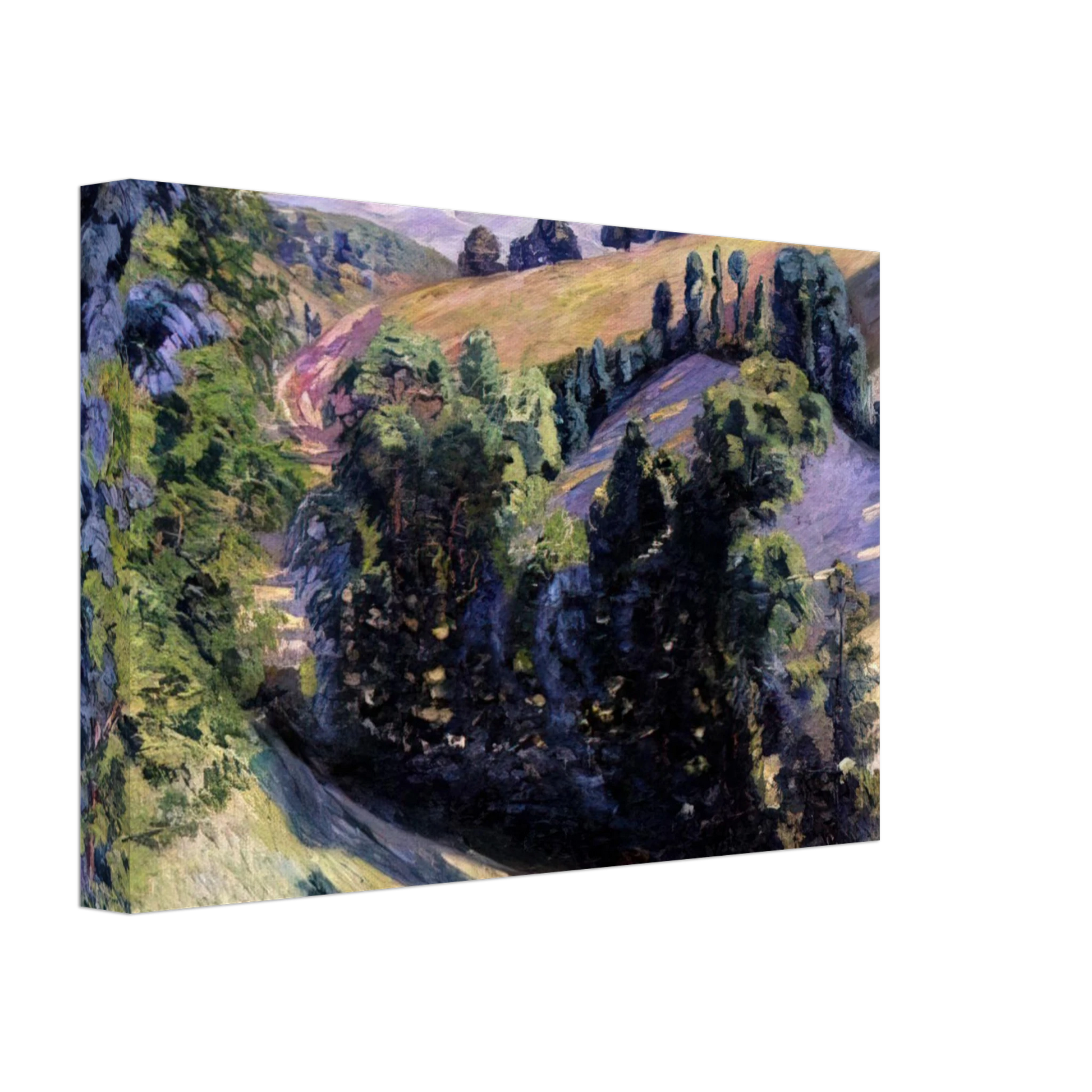 Armand Guillaumin - Landscape at Pontgibaud Canvas - 40x60 cm / 16x24 inches-canvas