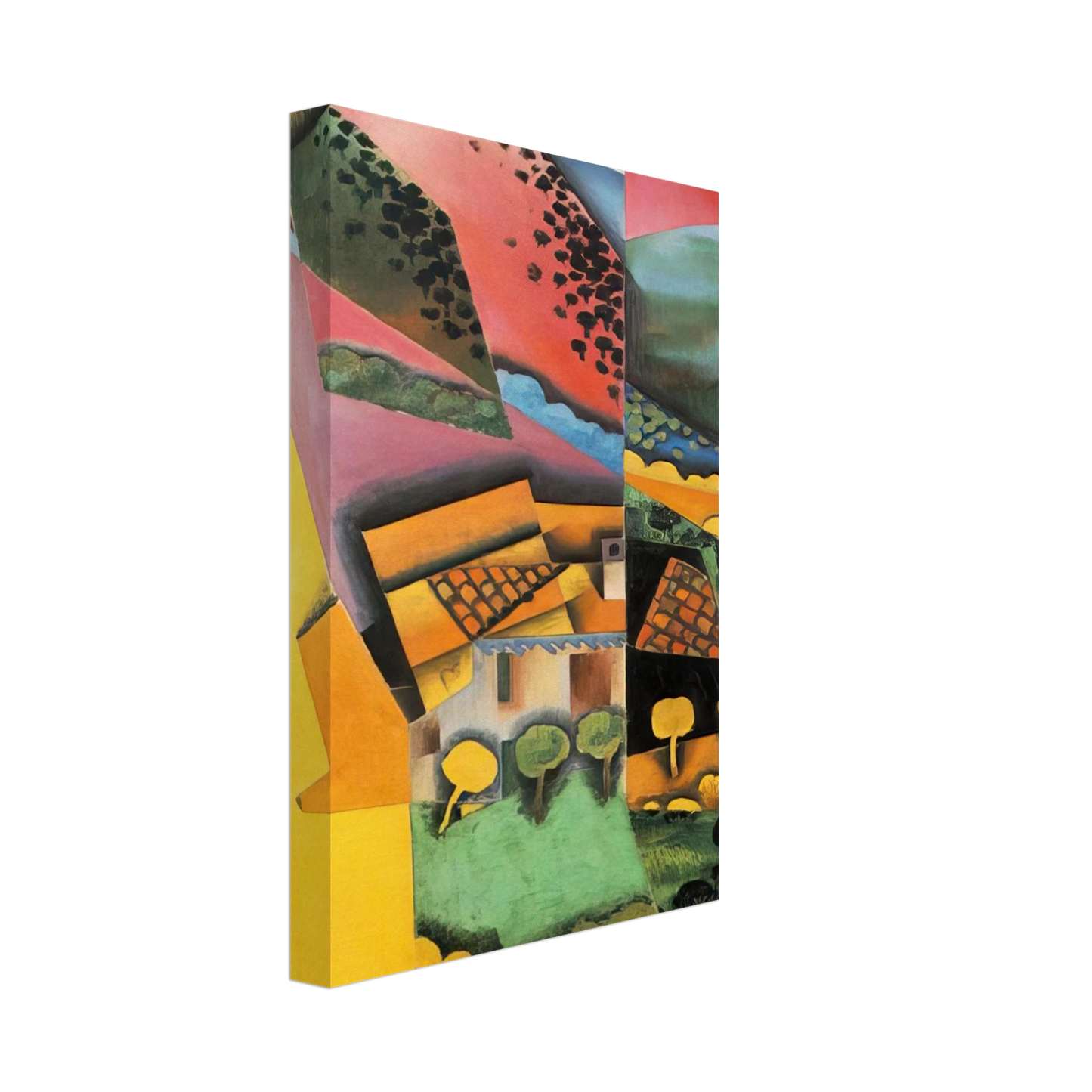 Juan Gris - LANDSCAPE AT CERET 1913 Canvas - 40x60 cm / 16x24 inches-canvas