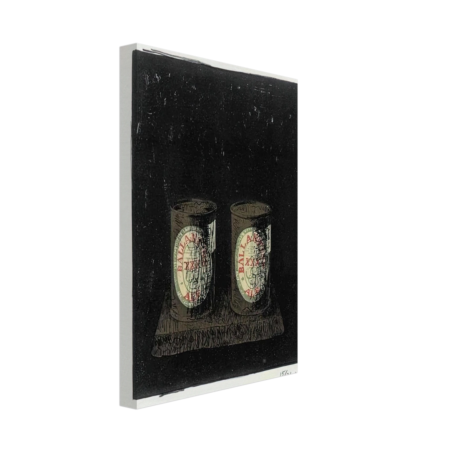 Jasper Johns - ALE CANS 1964 1 Canvas - 70x100 cm / 28x40 inches-canvas