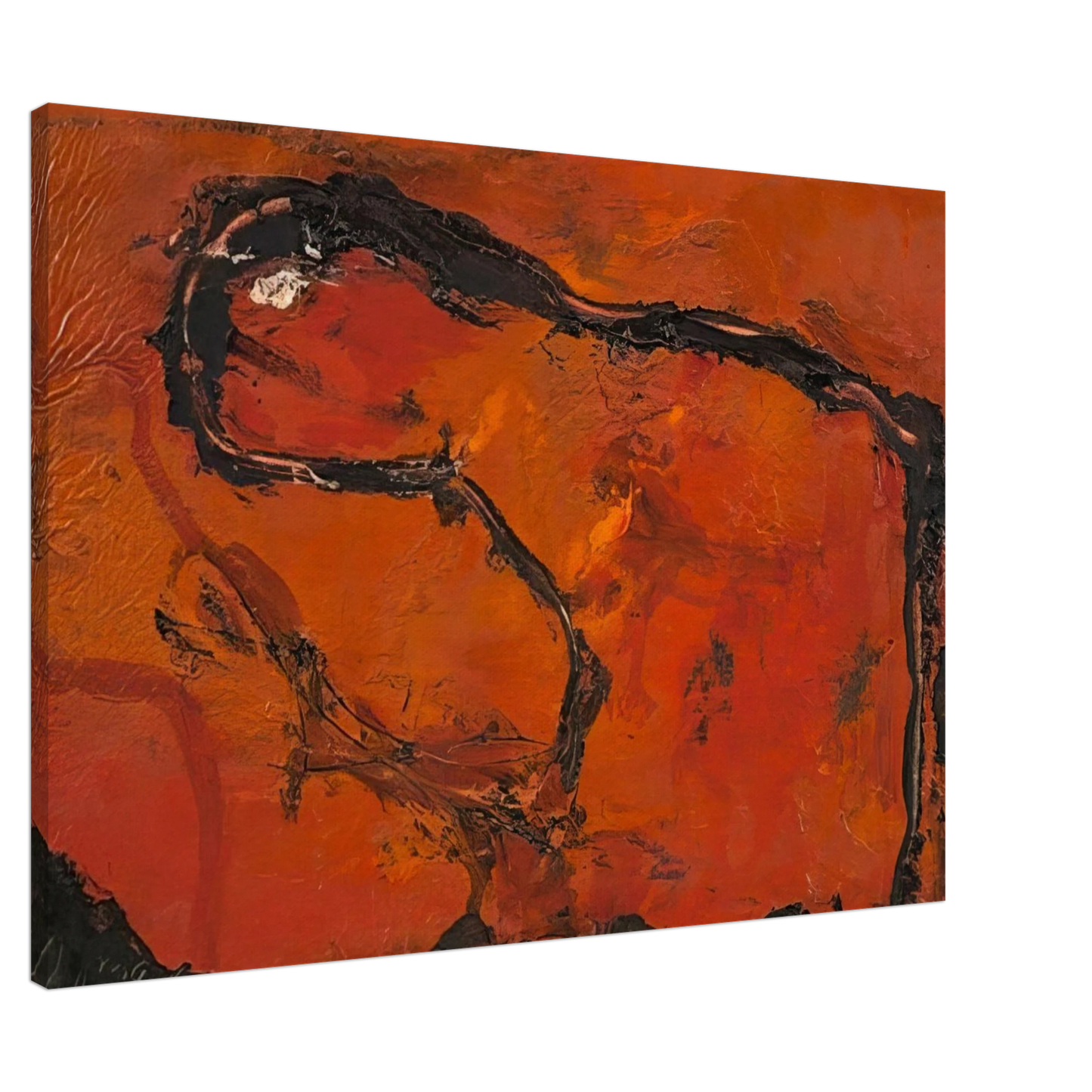 Emil Schumacher - Pega - 1964 Canvas - 20x30 cm / 8x12 inches-canvas