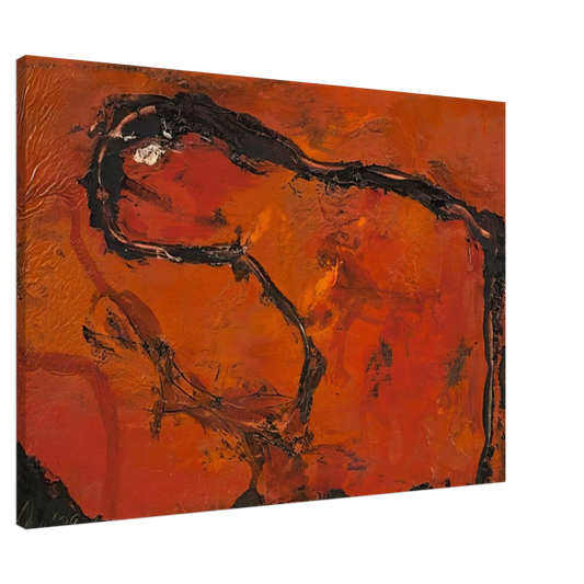 Emil Schumacher - Pega - 1964 Canvas - 20x30 cm / 8x12 inches-canvas