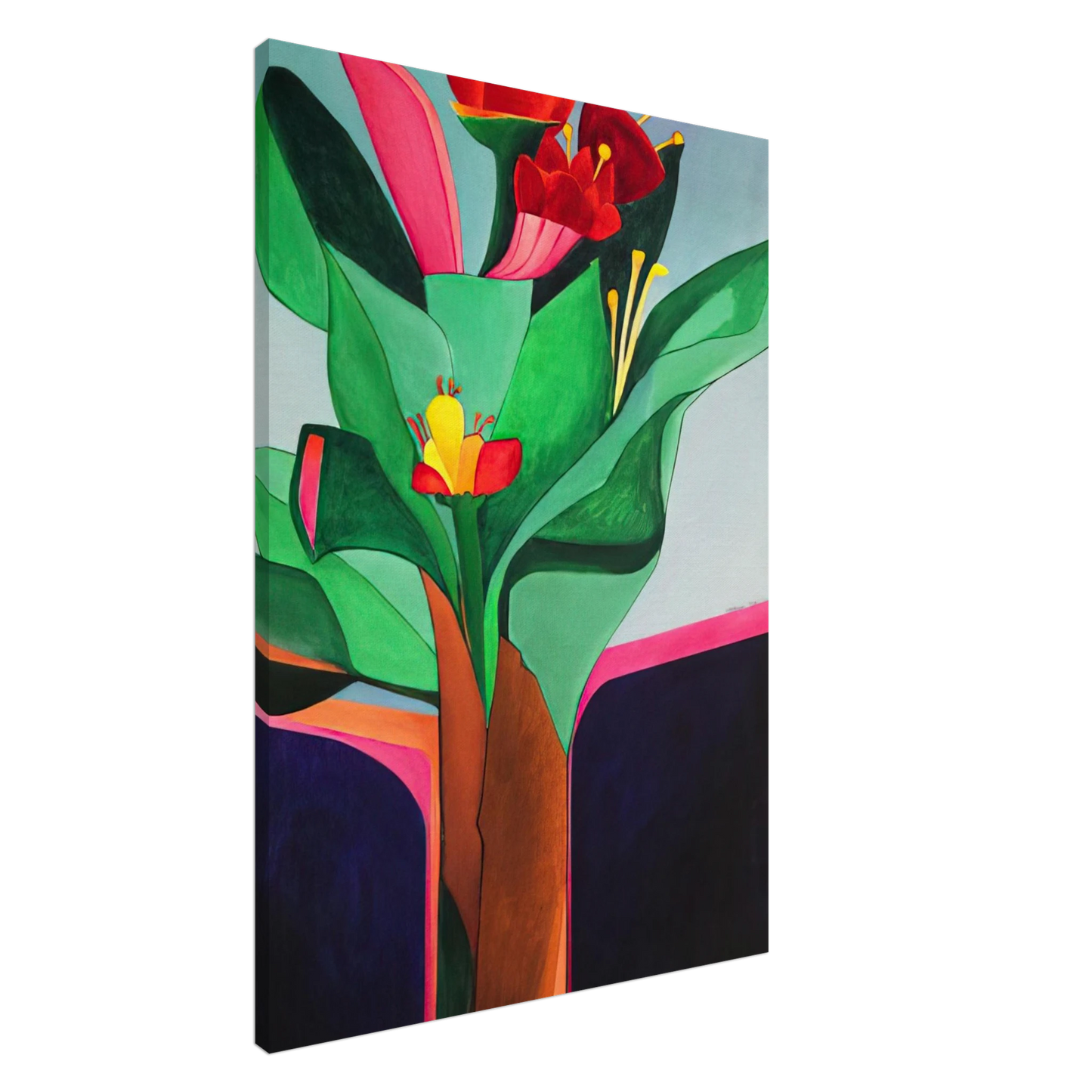 Aldemir Martins - Flores - 1971 Canvas - 20x30 cm / 8x12 inches-canvas