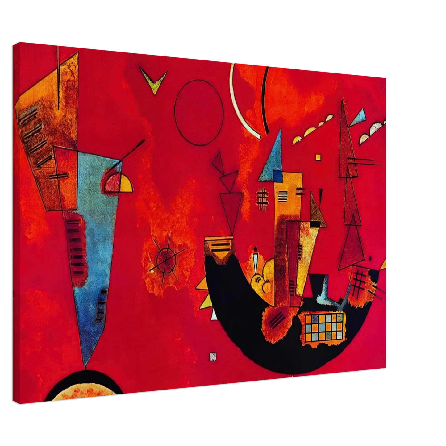 Wassily Kandinsky - MIT UND GEGEN 1929 Canvas - 20x30 cm / 8x12 inches-canvas
