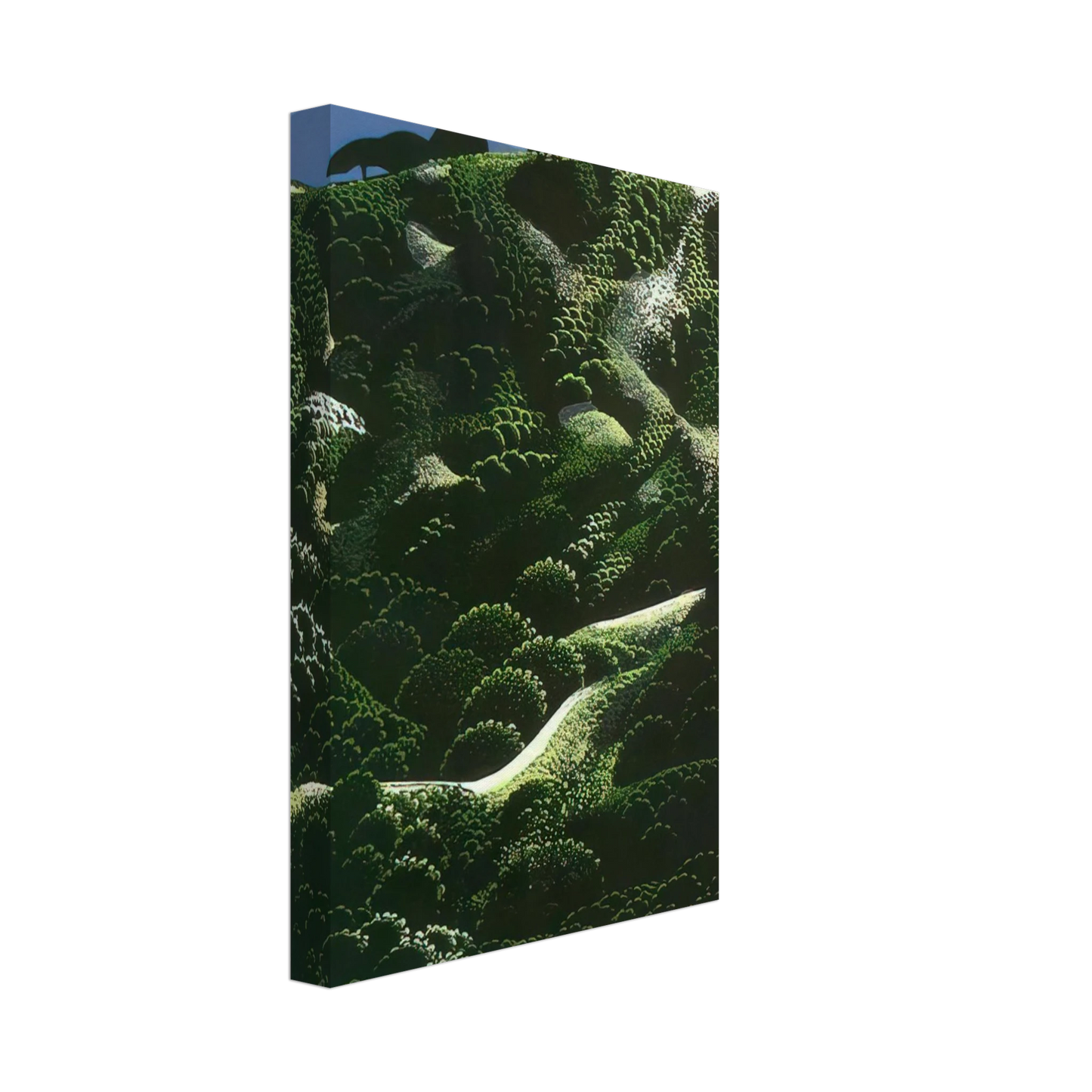 Eyvind Earle - Santa Barbara Mountains Canvas - 40x60 cm / 16x24 inches-canvas