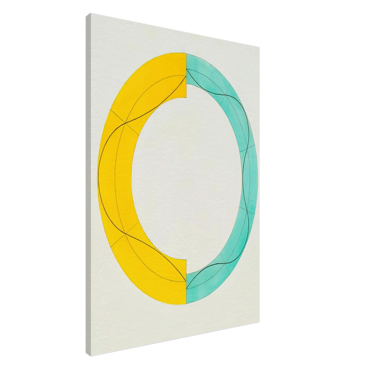 Robert Mangold - SPLIT RING IMAGE 2008 Canvas - 20x30 cm / 8x12 inches-canvas