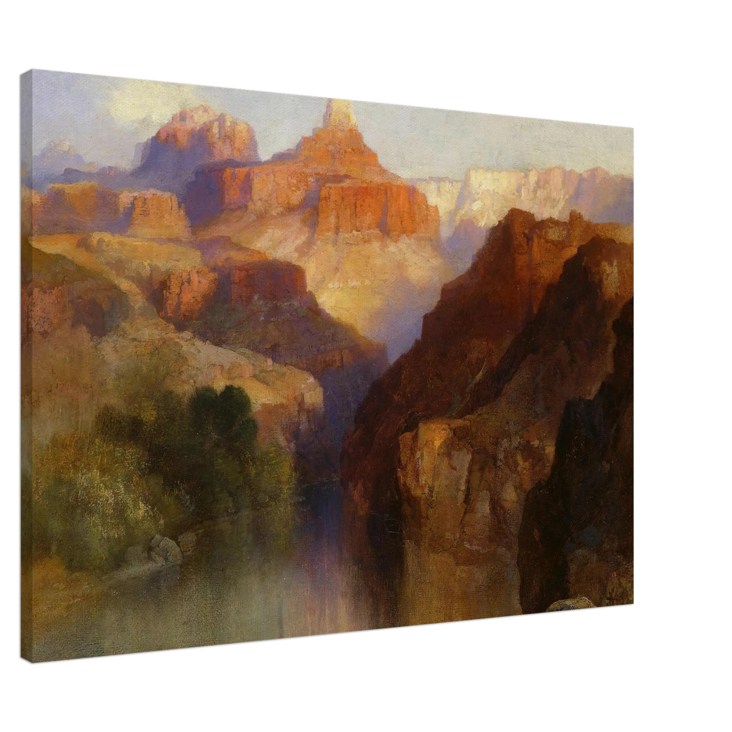 Thomas Moran - Zoroaster Peak Grand Canyon, Arizona Canvas - 20x30 cm / 8x12 inches-canvas