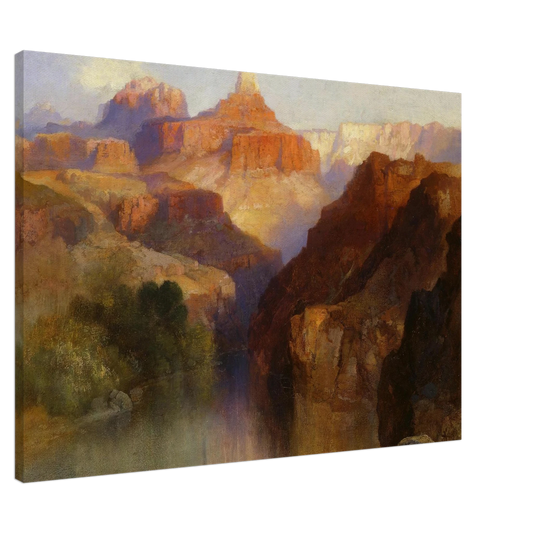 Thomas Moran - Zoroaster Peak Grand Canyon, Arizona Canvas - 20x30 cm / 8x12 inches-canvas