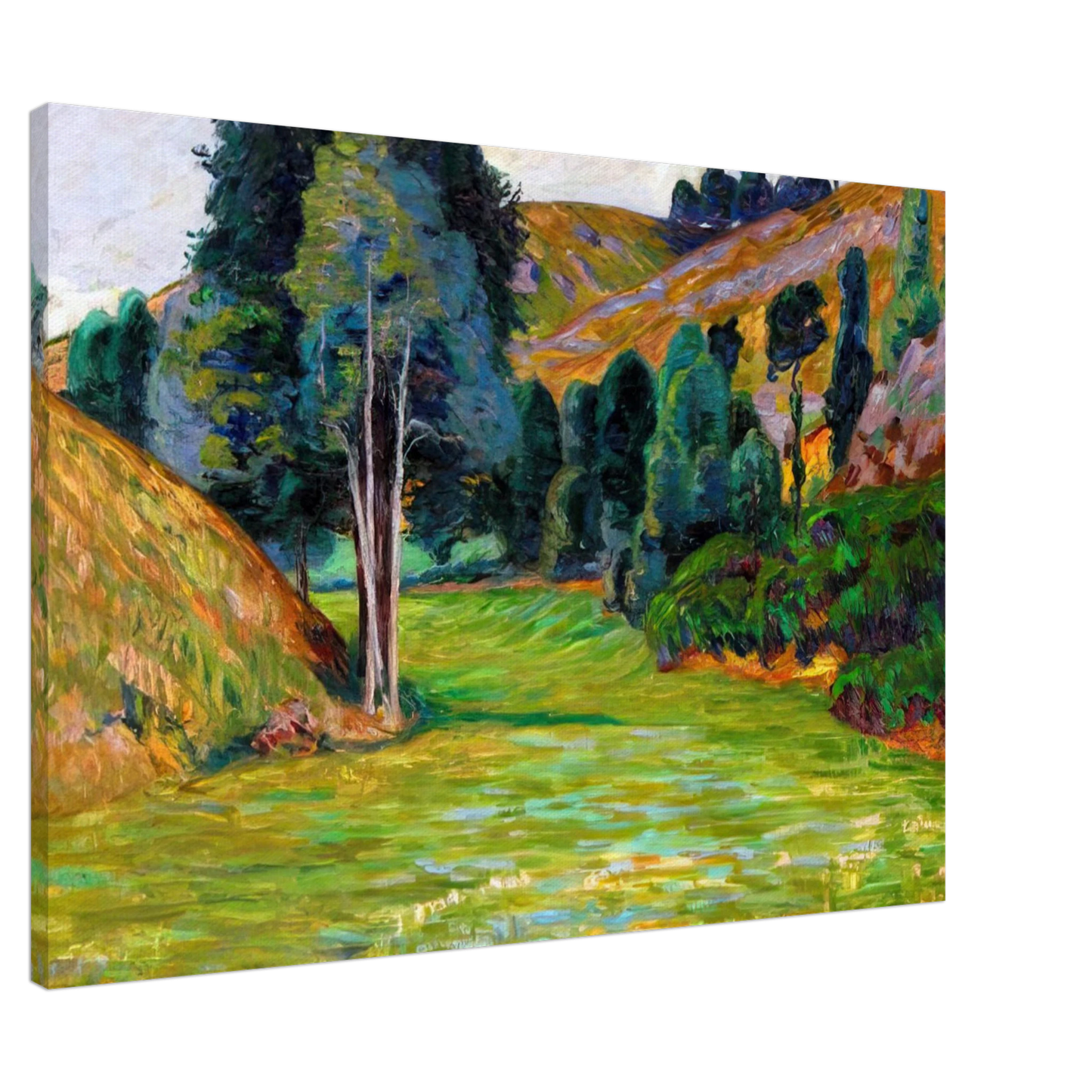 Armand Guillaumin - Valley in Pontgibaud Canvas - 20x30 cm / 8x12 inches-canvas