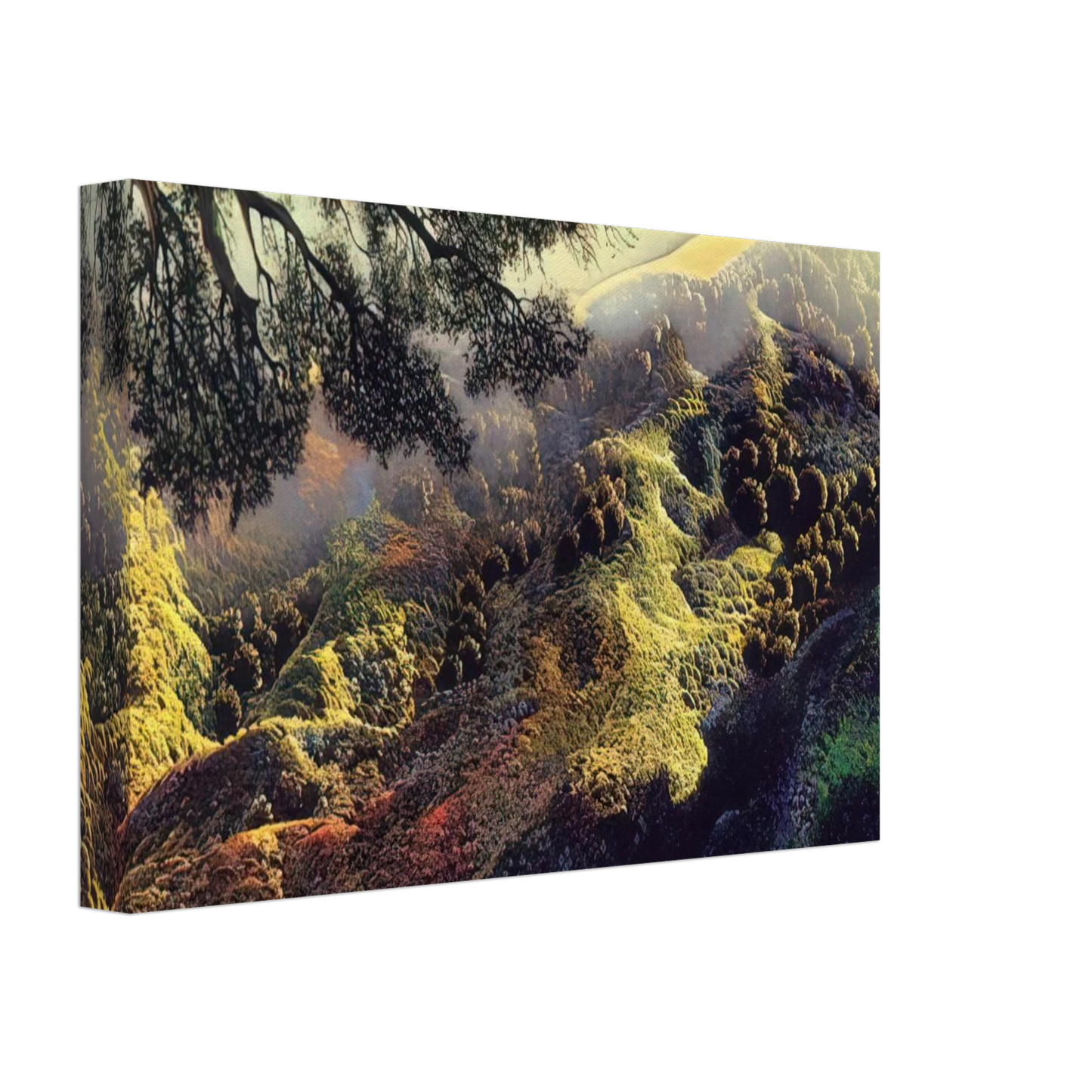 Eyvind Earle - Paradise Canvas - 40x60 cm / 16x24 inches-canvas