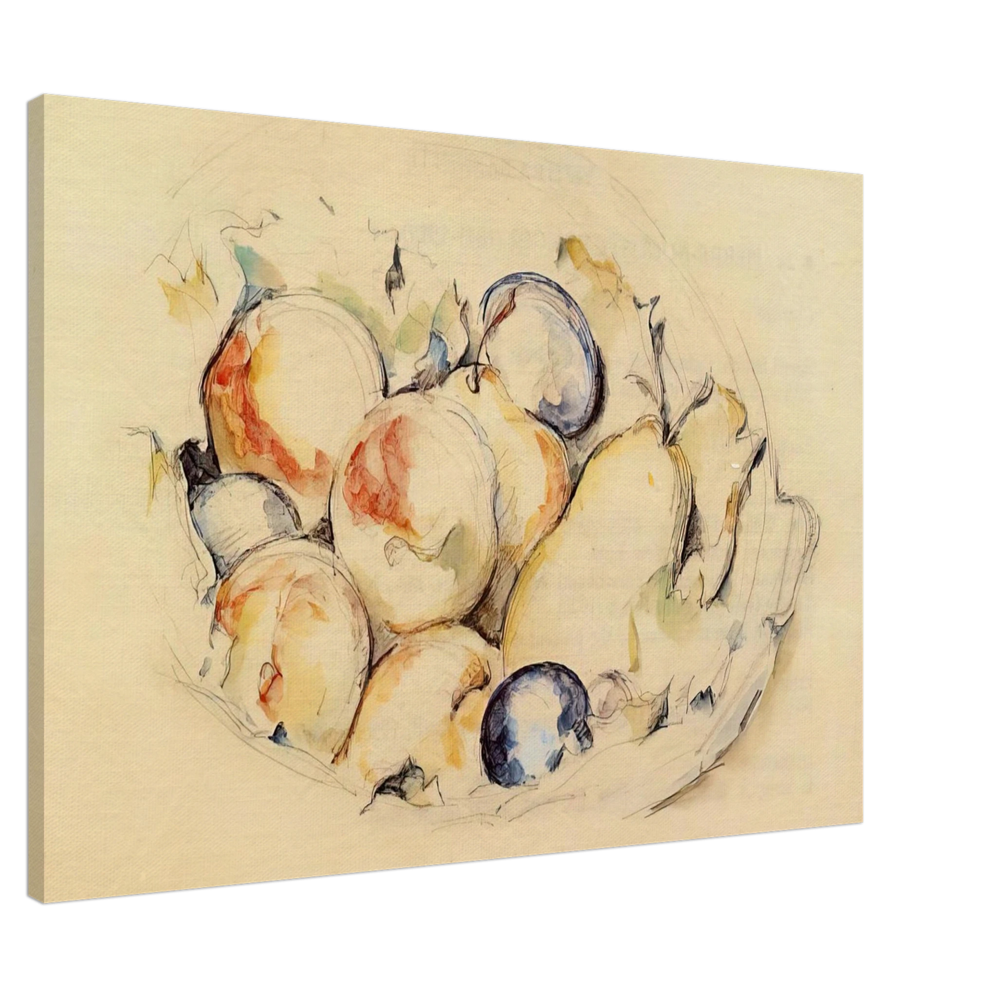 Paul Cezanne - Fruits Canvas - 20x30 cm / 8x12 inches-canvas