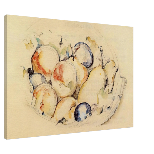 Paul Cezanne - Fruits Canvas - 20x30 cm / 8x12 inches-canvas