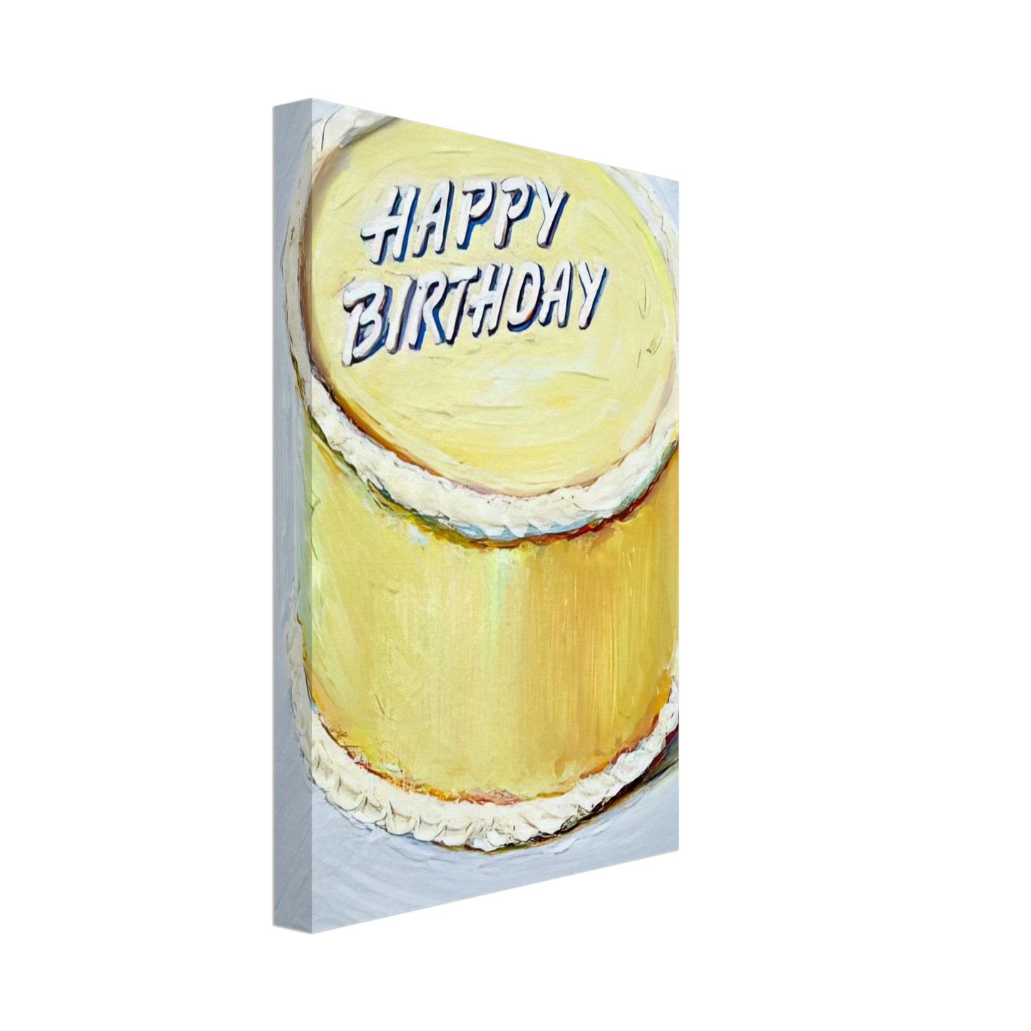 Wayne Thiebaud - Happy Birthday Cake - 1975 Canvas - 70x100 cm / 28x40 inches-canvas