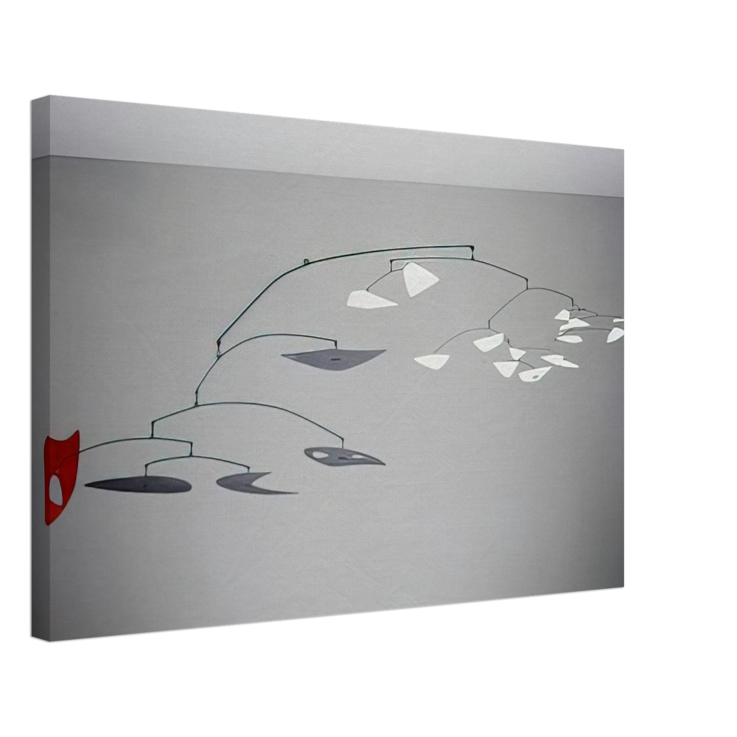 Alexander Calder - 1 RED 4 BLACK PLUS X WHITE 1947 Canvas - 70x100 cm / 28x40 inches-canvas