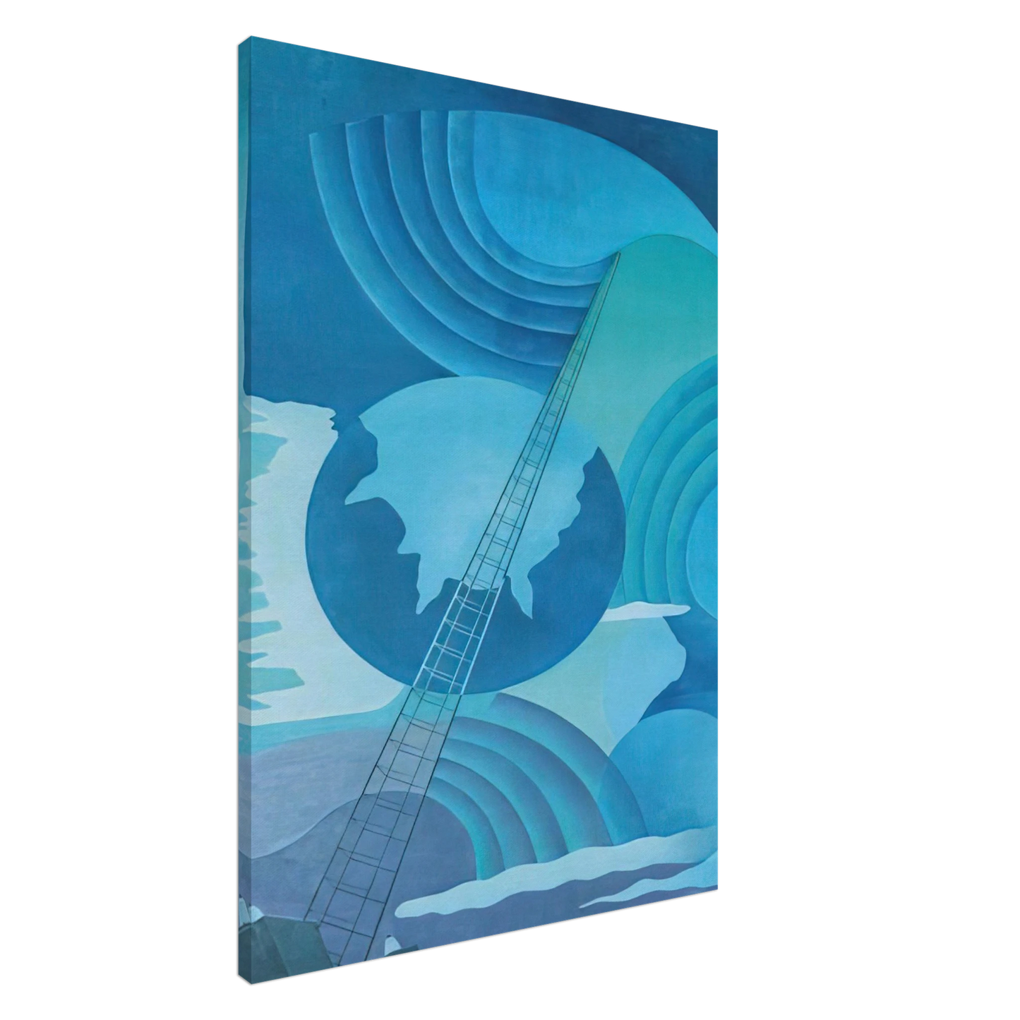 Benedetta Cappa - Synthesis of Radio Communications - 1933 - 1934 Palermo, Sicily, Italy Canvas - 20x30 cm / 8x12 inches-canvas