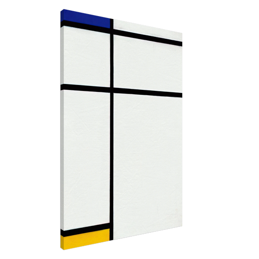 Piet Mondrian - Composition III with Blue, Yellow and White Canvas - 20x30 cm / 8x12 inches-canvas