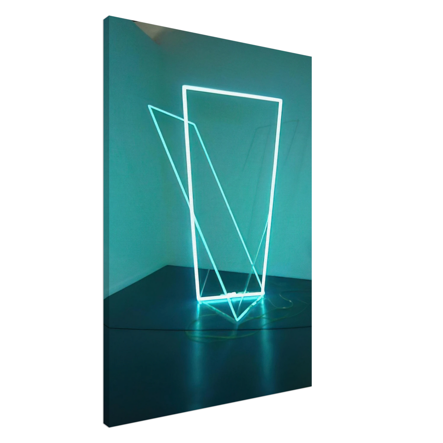Francois Morellet - Neon dans lâ€™espace - 1963 Canvas - 20x30 cm / 8x12 inches-canvas