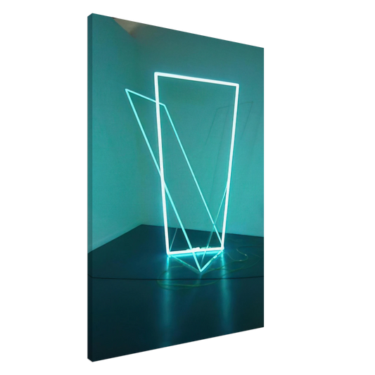 Francois Morellet - Neon dans lâ€™espace - 1963 Canvas - 20x30 cm / 8x12 inches-canvas