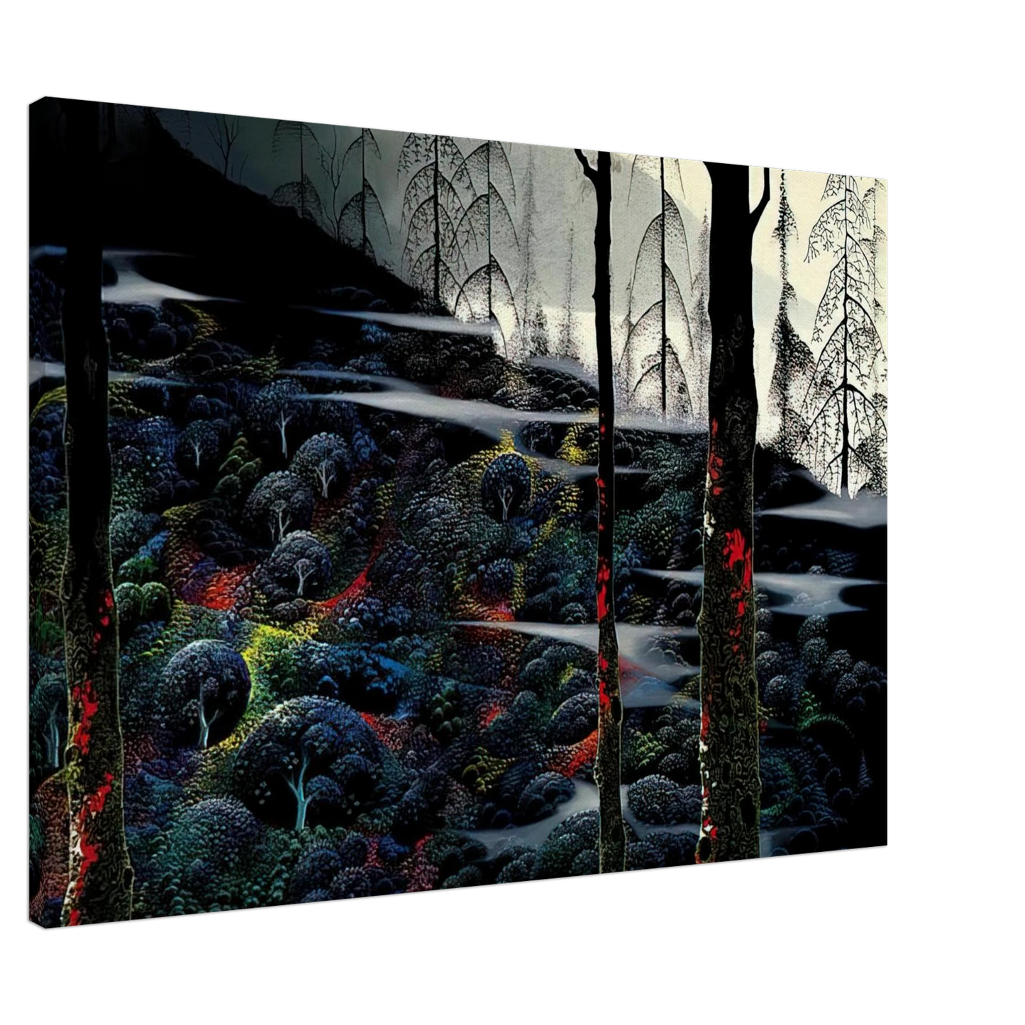 Eyvind Earle - Dawn's First Light Canvas - 20x30 cm / 8x12 inches-canvas