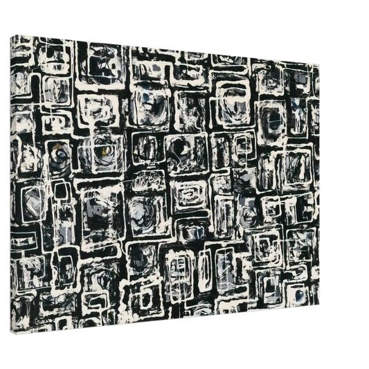 Lee Krasner - White Squares Canvas - 20x30 cm / 8x12 inches-canvas