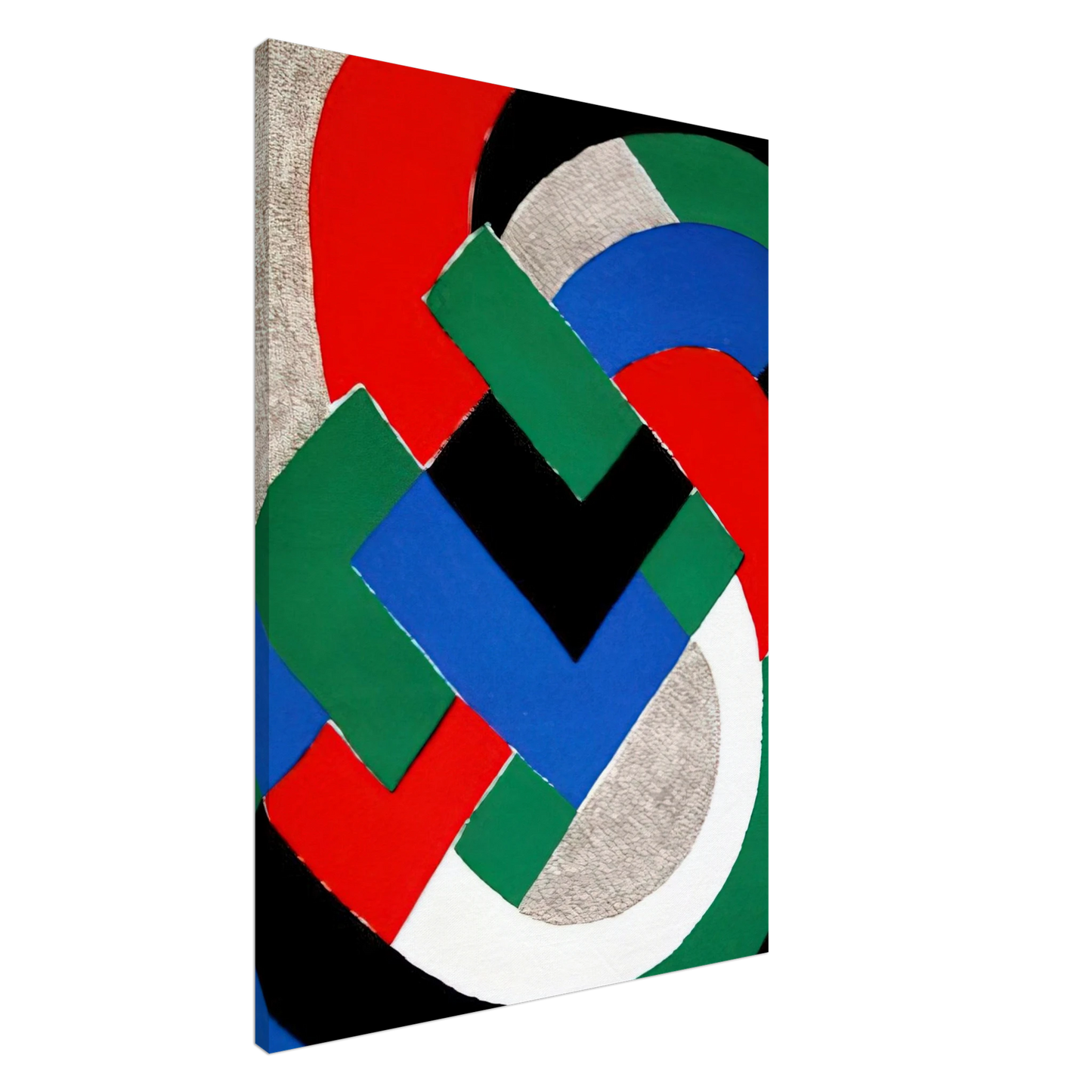 Sonia Delaunay - COMPOSITION WITH GREEN AND BLUE Canvas - 20x30 cm / 8x12 inches-canvas