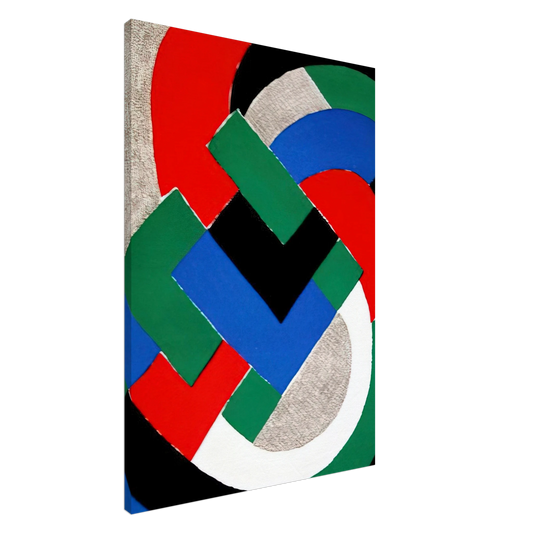Sonia Delaunay - COMPOSITION WITH GREEN AND BLUE Canvas - 20x30 cm / 8x12 inches-canvas