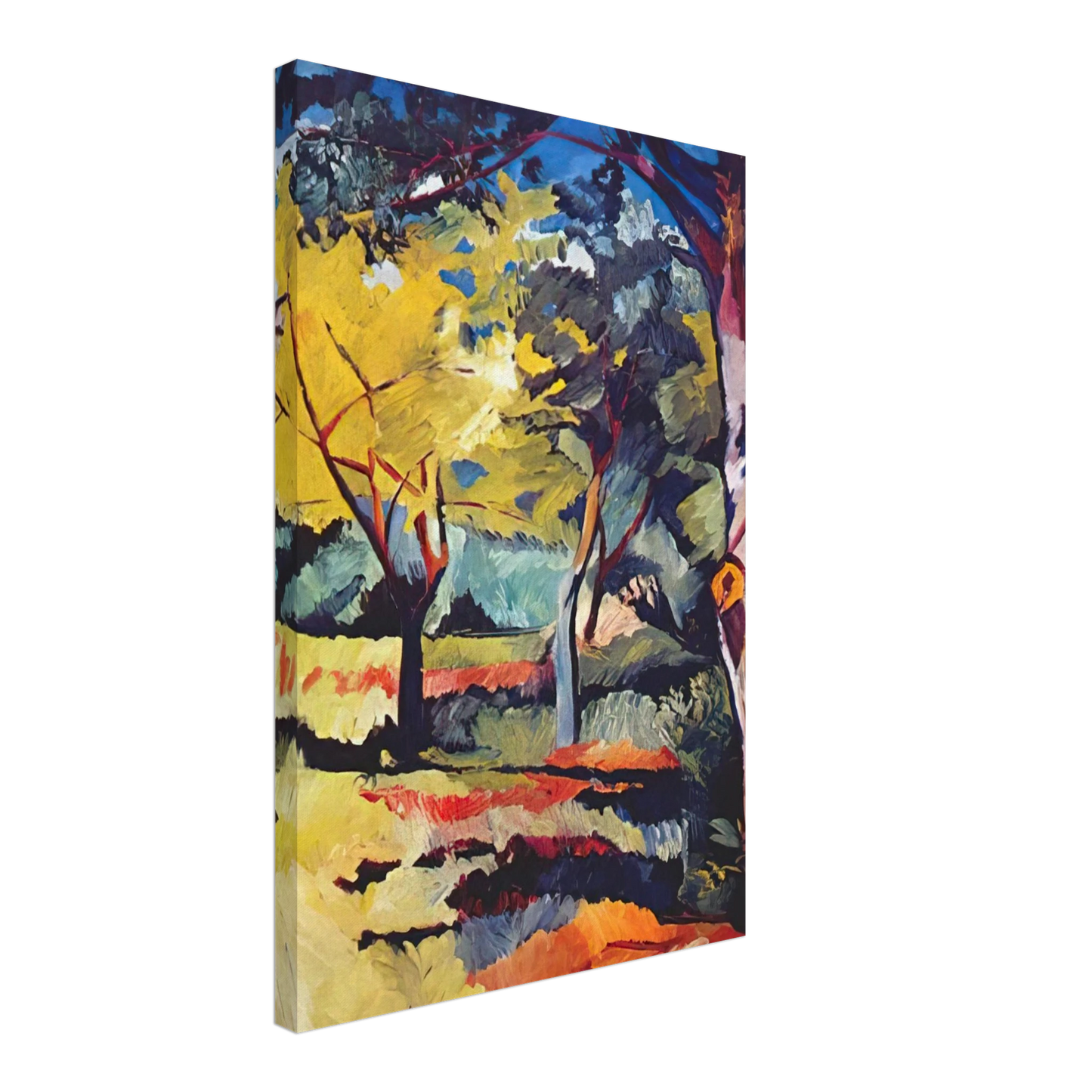 Natalia Goncharova - Landscape at Ladyzhino - 1908 Canvas - 40x60 cm / 16x24 inches-canvas